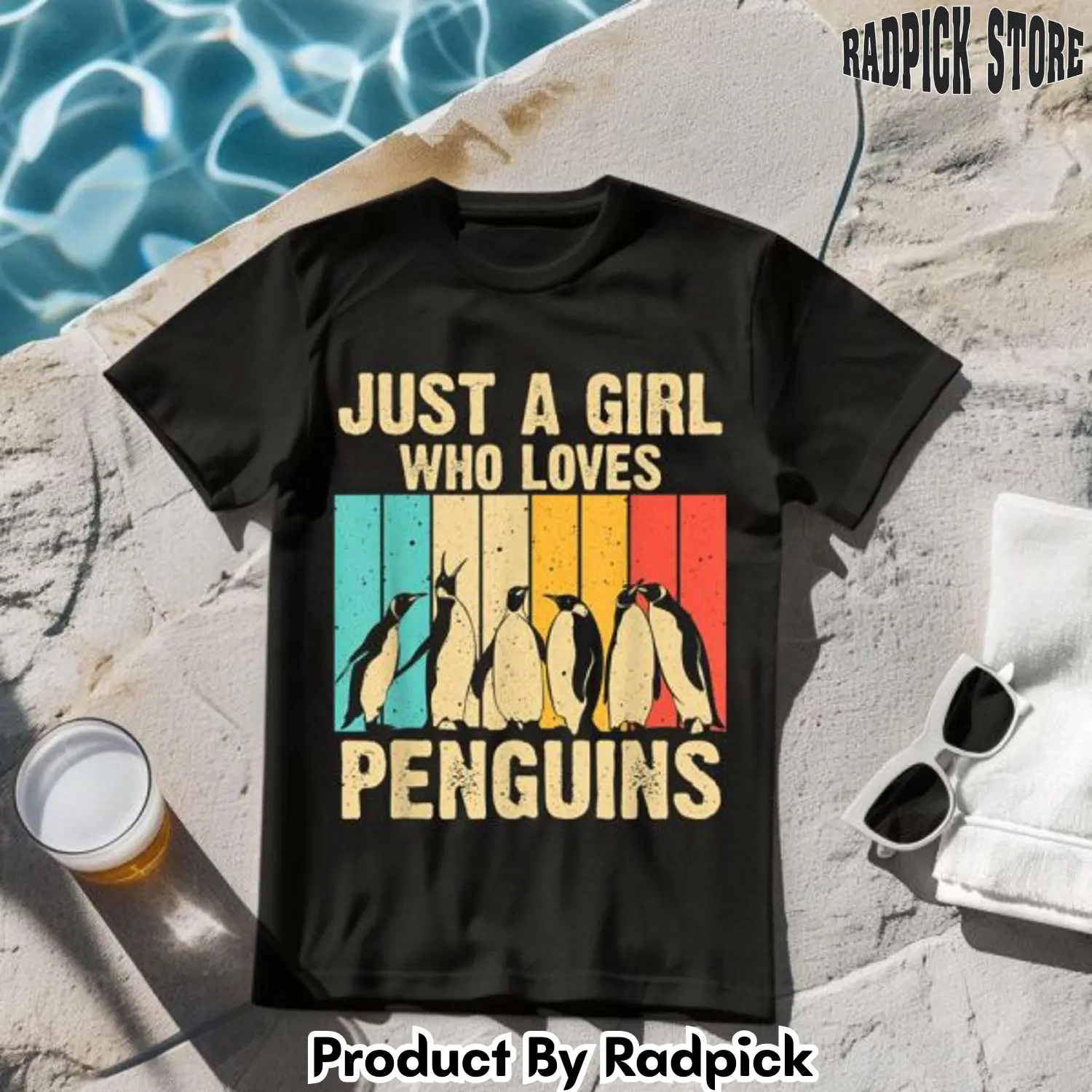 Just a girls who loves penguin tshirt rp2630736